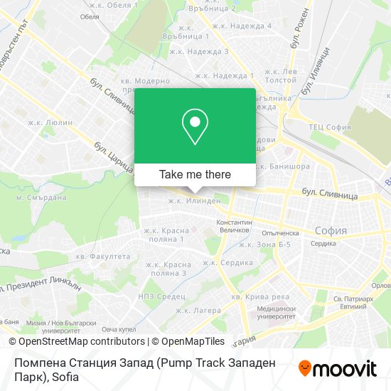 Карта Помпена Станция Запад (Pump Track Западен Парк)