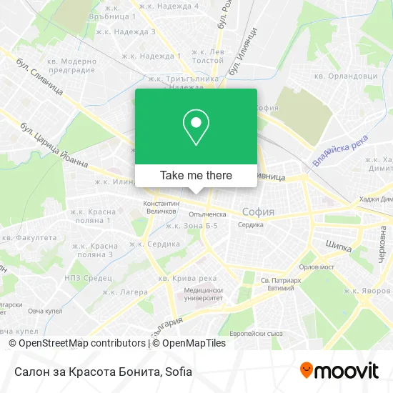 Карта Салон за Красота Бонита
