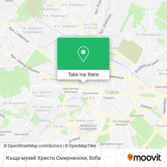 Карта Къща-музей Христо Смирненски