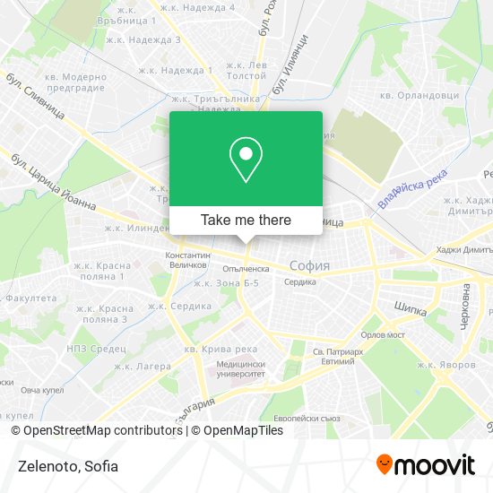 Zelenoto map