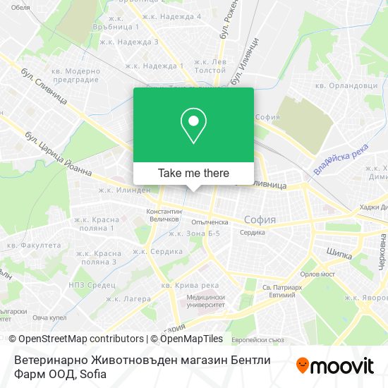 Карта Ветеринарно Животновъден магазин Бентли Фарм ООД