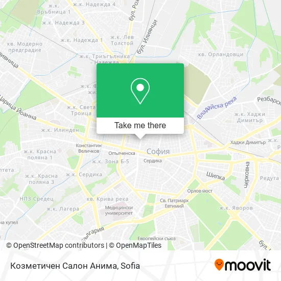 Карта Козметичен Салон Анима