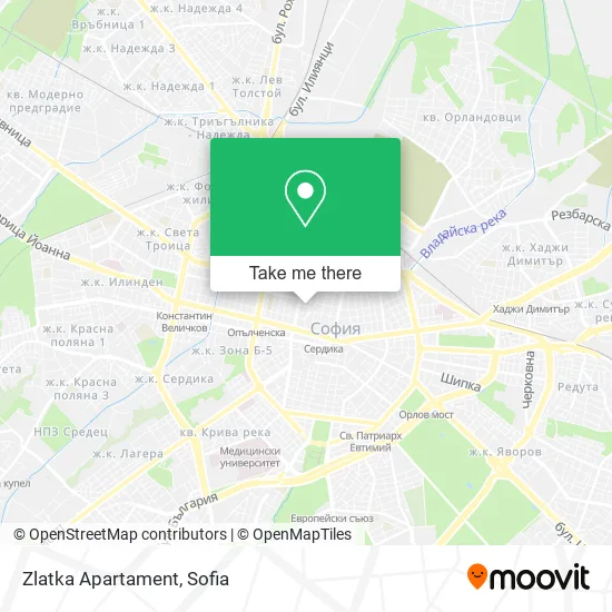 Карта Zlatka Apartament