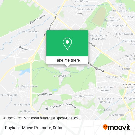 Payback Movie Premiere map