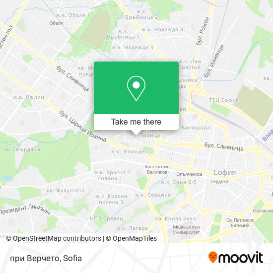 Карта при Верчето