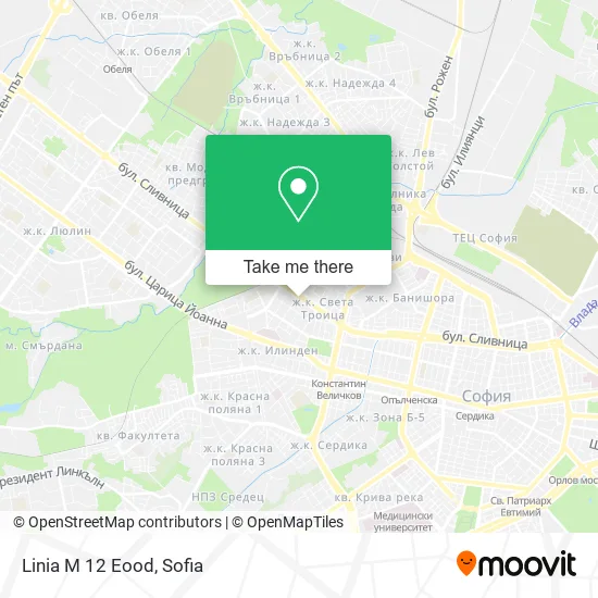 Карта Linia M 12 Eood