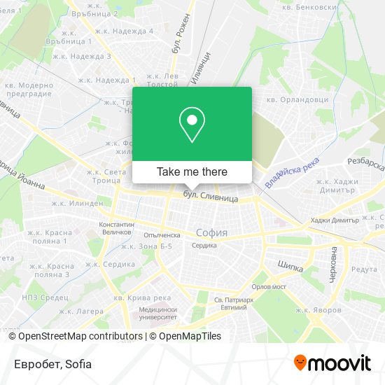 Карта Евробет