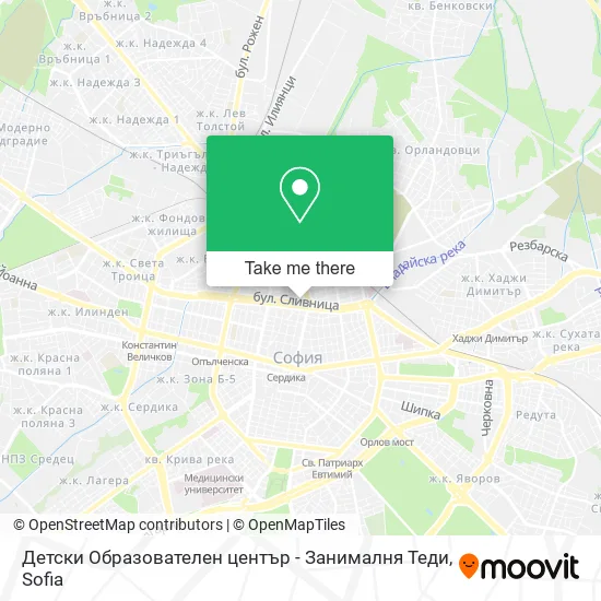 Карта Детски Образователен център - Занималня Теди