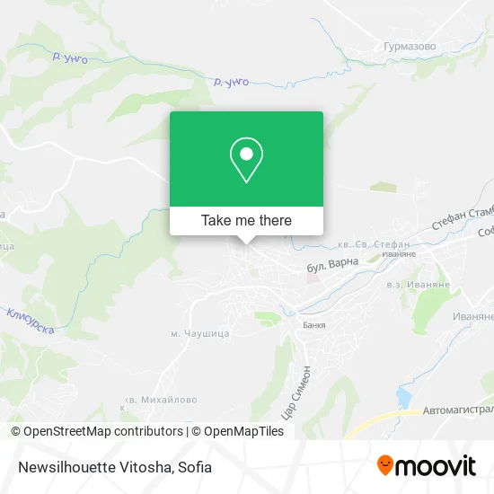 Карта Newsilhouette Vitosha