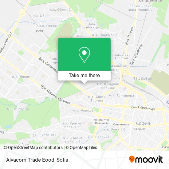 Alvacom Trade Eood map