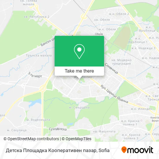 Карта Детска Площадка Кооперативен пазар