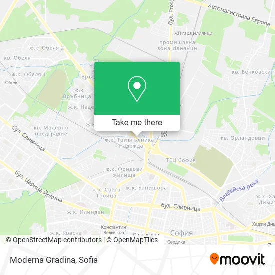 Карта Moderna Gradina