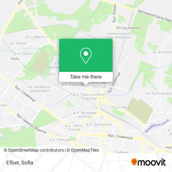 Карта Efbet