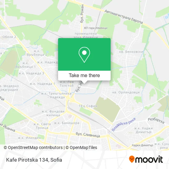 Карта Kafe Pirotska 134