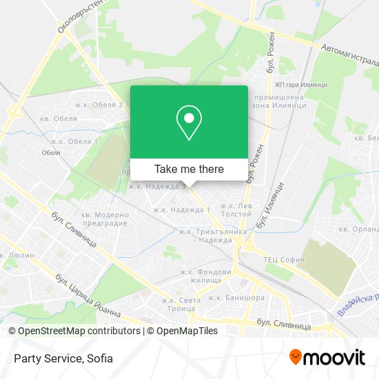 Party Service map