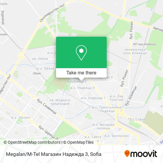 Megalan / M-Tel Магазин Надежда 3 map