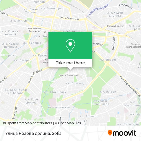 Улица Розова долина map
