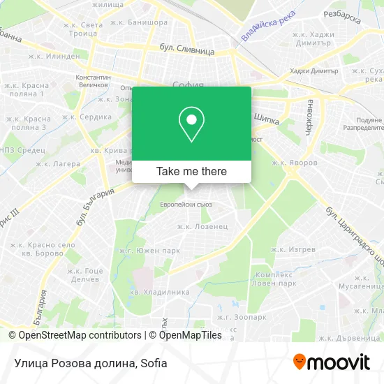 Улица Розова долина map
