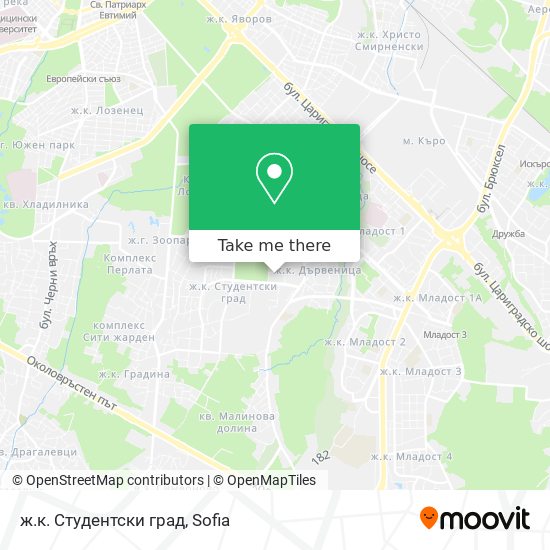 ж.к. Студентски град map