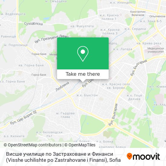 Висше училище по Застраховане и Финанси (Visshe uchilishte po Zastrahovane i Finansi) map