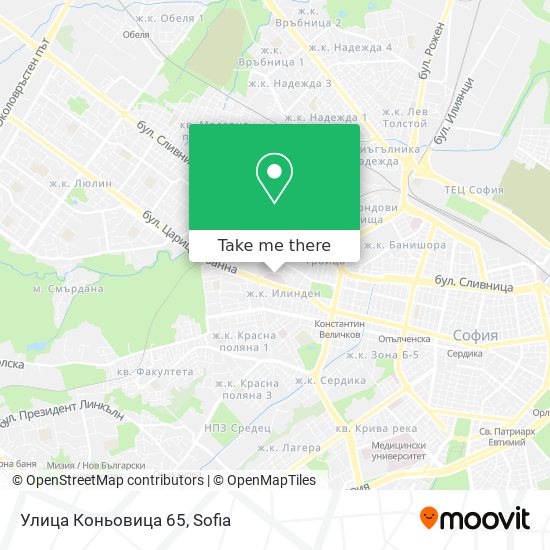 Улица Коньовица 65 map