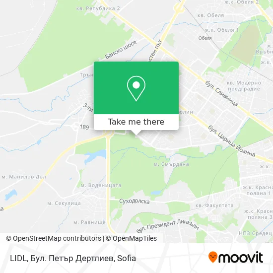 Карта LIDL, Бул. Петър Дертлиев