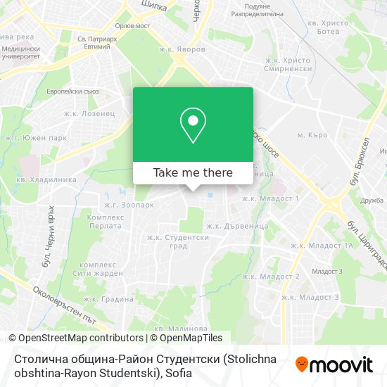 Столична община-Район Студентски (Stolichna obshtina-Rayon Studentski) map