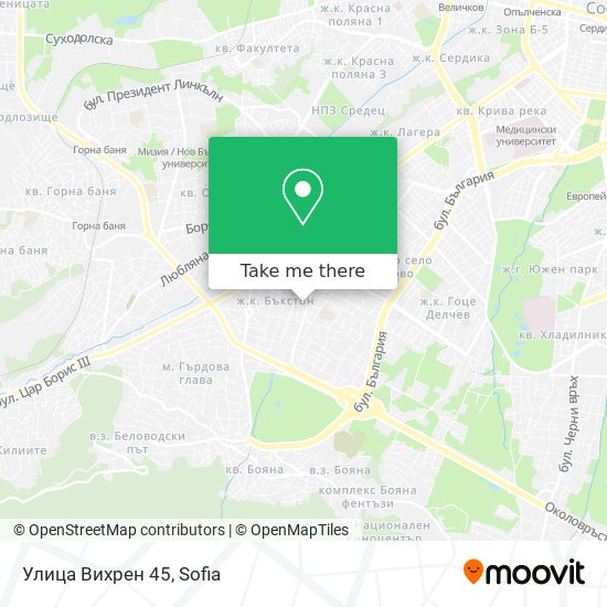 Улица Вихрен 45 map