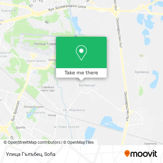 Улица Гълъбец map