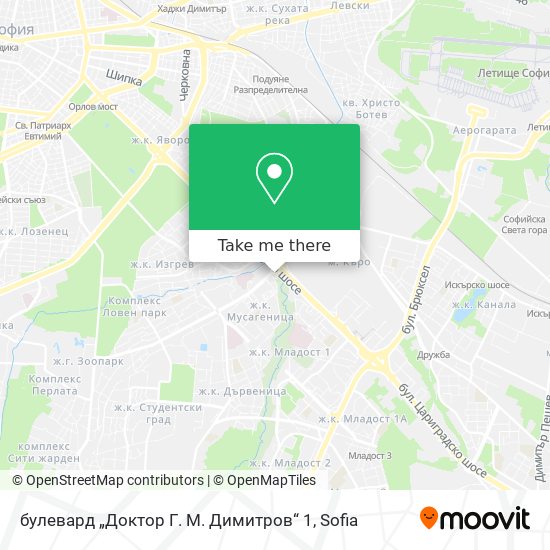 Карта булевард „Доктор Г. М. Димитров“ 1
