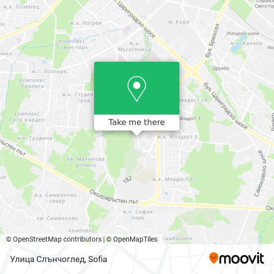 Улица Слънчоглед map
