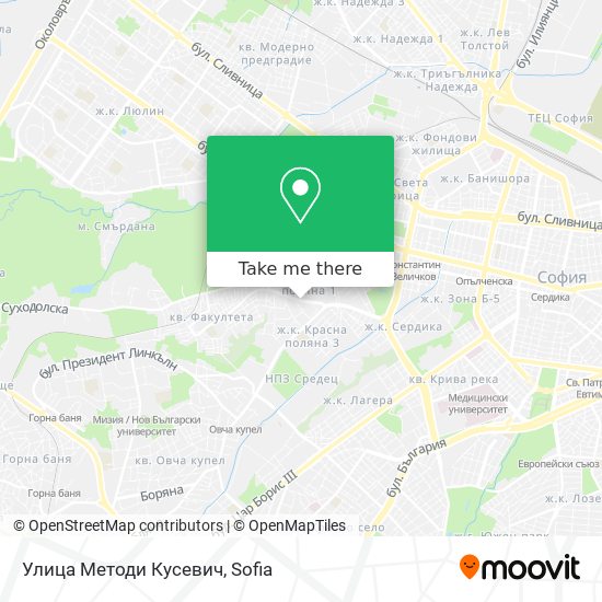 Улица Методи Кусевич map