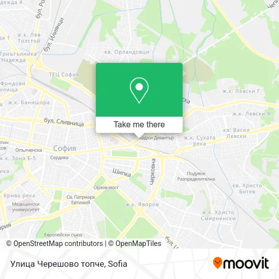 Карта Улица Черешово топче