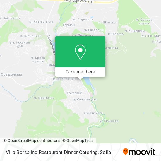 Карта Villa Borsalino Restaurant Dinner Catering