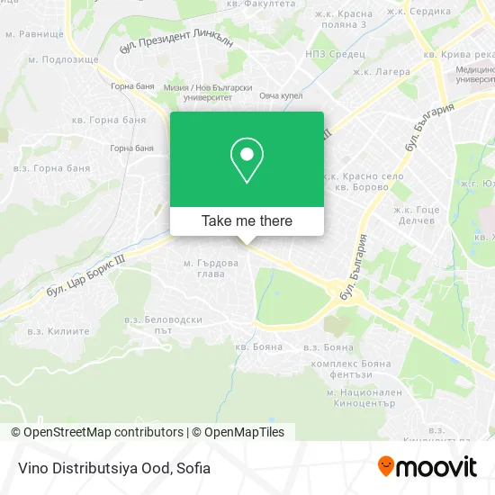 Карта Vino Distributsiya Ood