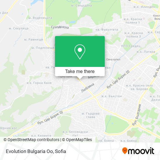 Evolution Bulgaria Oo map