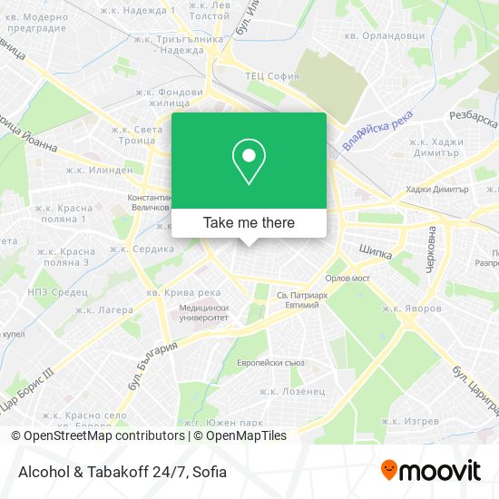 Alcohol & Tabakoff 24/7 map