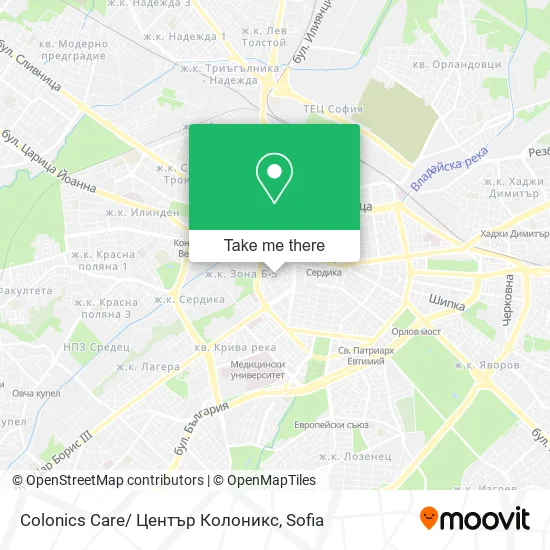Карта Colonics Care/ Център Колоникс
