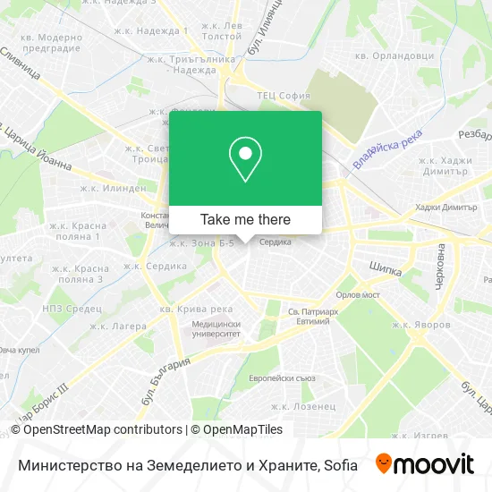 Карта Министерство на Земеделието и Храните