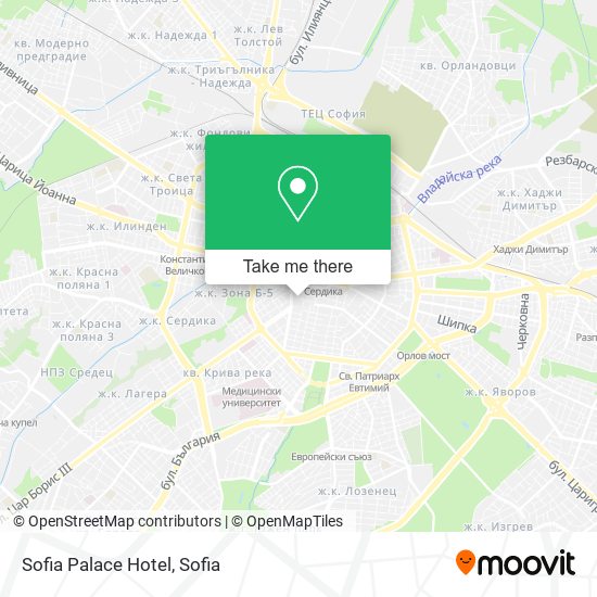 Карта Sofia Palace Hotel