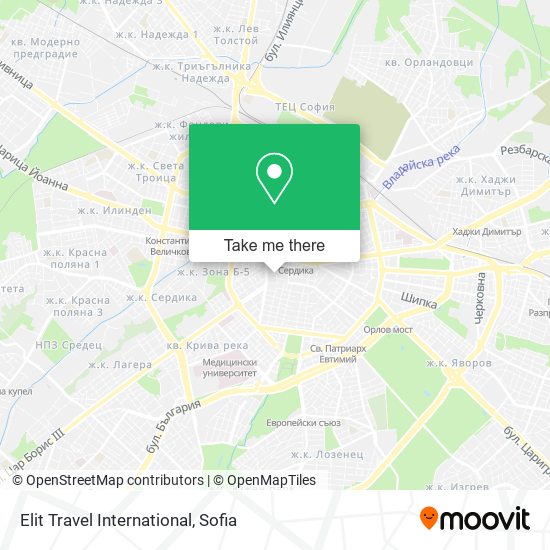 Elit Travel International map