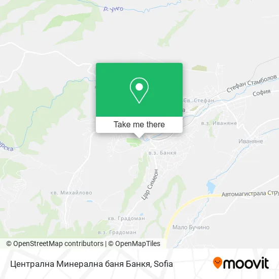 Карта Централна Минерална баня Банкя