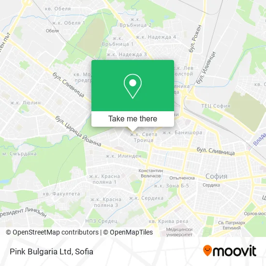 Карта Pink Bulgaria Ltd