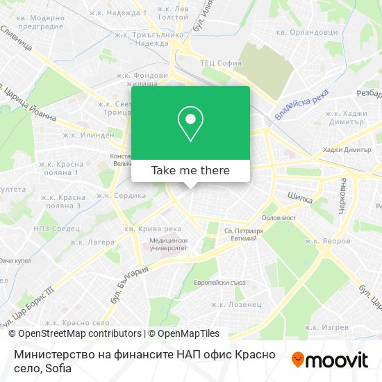 Министерство на финансите НАП офис Красно село map