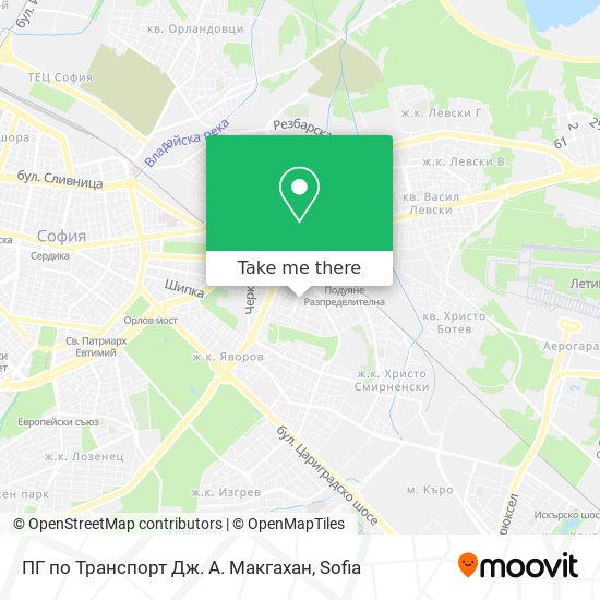 ПГ по Транспорт Дж. А. Макгахан map