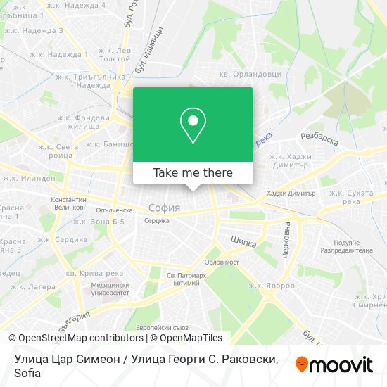 Карта Улица Цар Симеон / Улица Георги С. Раковски