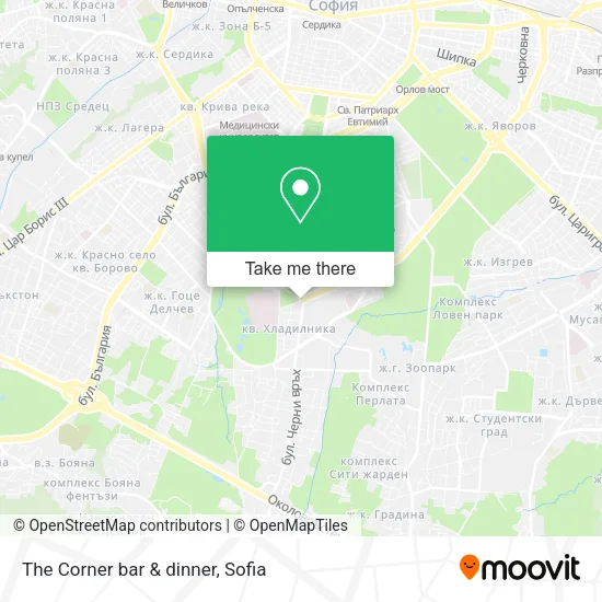 The Corner bar & dinner map