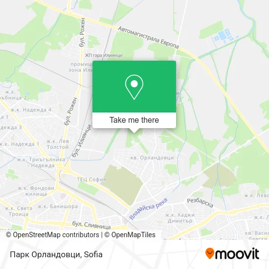 Карта Парк Орландовци
