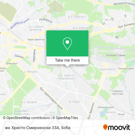 Карта жк Христо Смирненски 33А