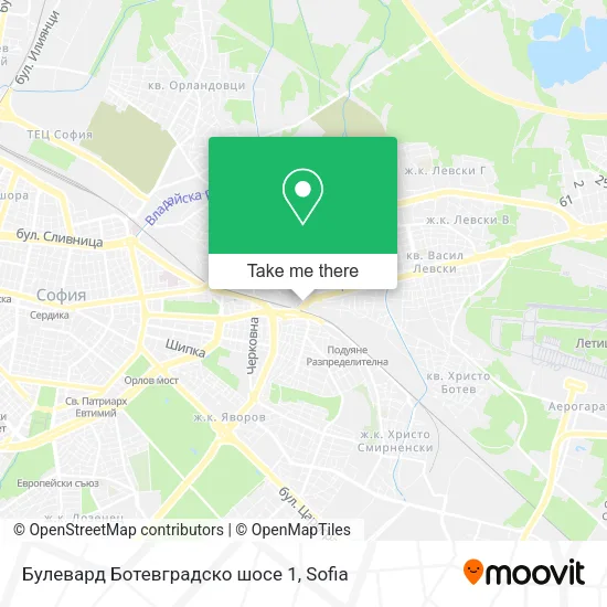 Карта Булевард Ботевградско шосе 1